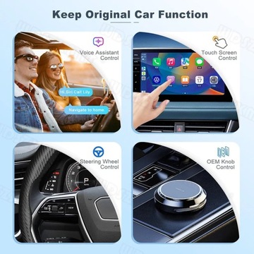 Беспроводной адаптер Carplay 2 в 1 для Apple iOS Android Auto Smart USB Plug