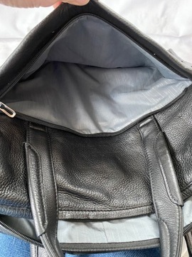 SAMSONITE Torba na laptopa czarna SKÓRA