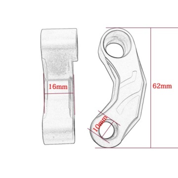 ДЕРЖАТЕЛЬ УДЛИНИТЕЛЬ УДЛИНИТЕЛЬНОЕ ЗЕРКАЛО АДАПТЕР СЕРЕБРО