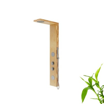 Corsan Balti Shower Panel Mixer Bamboo Wood
