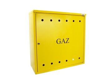 SKRZYNKA GAZOWA GAZ STAL OCYNK ŻÓŁTA TYŁ 600x600 m