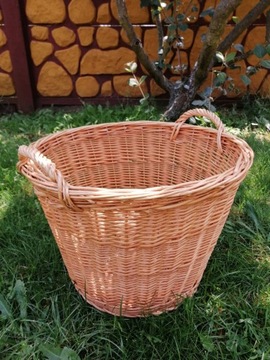 ПЛЕТЕНАЯ КОРЗИНА ДЛЯ ФРУКТОВ И ОВОЩЕЙ, КРУГЛАЯ, ДЕРЕВЯННАЯ