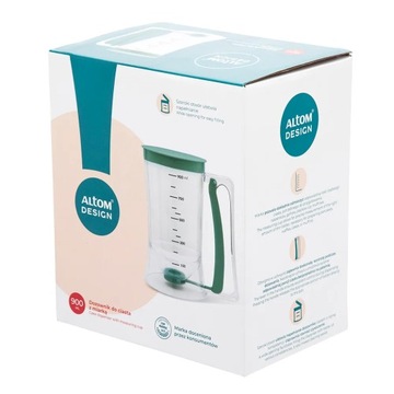 Диспенсер для теста для блинов, блинов с мерным стаканчиком, контейнер Altom Design, 900 мл