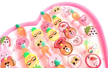 ЮВЕЛИРНЫЕ КОЛЬЦА ДЛЯ ДЕВОЧЕК набор 36 шт.