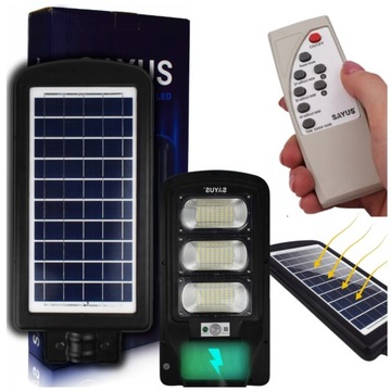 SOLARNA LAMPA LED LATARENKA OGRODOWA MOCNA CZUJNIK RUCHU PILOT ZMIERZCHU