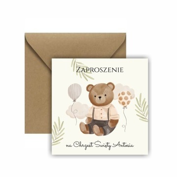 Zaproszenia na CHRZEST ŚWIĘTY | zaproszenia + koperta