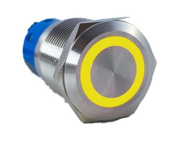 PRZYCISK BISTABILNY WANDALOODPORNY 250V 5A 19x38MM ŻÓŁTY