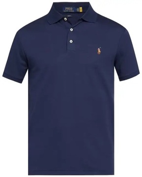 POLO RALPH LAUREN t-shirt granatowy koszulka polo z krótkim rękawem r. M