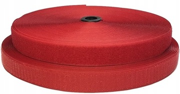 RZEP 2cm Taśma Rzepowa Komplet Mocna CZERWONY 20mm - 1mb