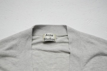 Acne Studios kardigan lekki sweter oversize bawełna szary S