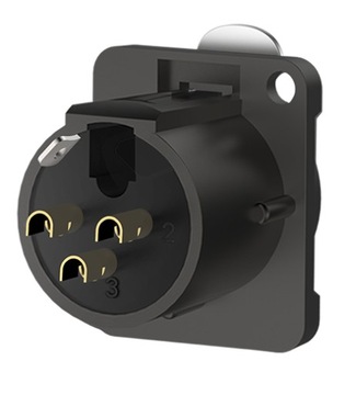 РАЗЪЕМ XLR 3-КОНТАКТНЫЙ Гнездовой ROXTONE RX3FD-BG В СБОРЕ