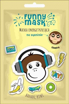 MARION maska w płacie tkanina Kiwi Banan REGENERUJĄCA Energetyzująca MAŁPA
