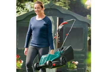 ЭЛЕКТРИЧЕСКАЯ КОСИЛКА BOSCH ROTAK 320 ER 1200 Вт, 32 СМ, РЕГУЛИРУЕМАЯ КОРЗИНА 31 Л