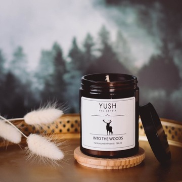 СОЕВАЯ СВЕЧА С АРОМАТОМ ЯНТАРНОГО ЛЕСА И МЯТЫ