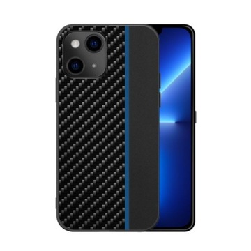 Etui Carbon Protect do iPhone 13 czarn+nieb +SZKŁO Case Pokrowiec