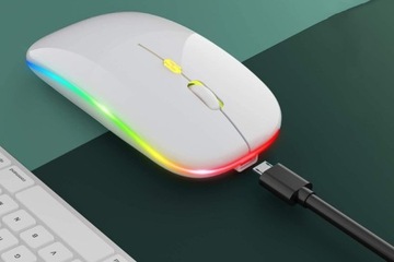 БЕСПРОВОДНАЯ ИГРОВАЯ МЫШЬ С БЕСШУМНЫМ СВЕТОДИОДОМ RGB