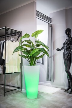 Donica świecąca podświetlana Della 75cm RGB - Idealna do ogrodu