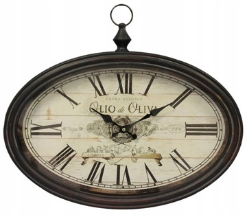 ZEGAR RETRO METALOWY BRĄZ VINTAGE PORT 77193 43x50