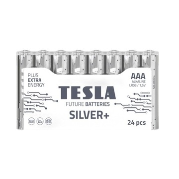 Baterie alkaliczne TESLA AAA/LR03 24szt SILVER+