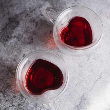 6x SZKLANKI TERMICZNE DO KAWY LATTE SERCE 250 ML NA PREZENT WALENTYNKI