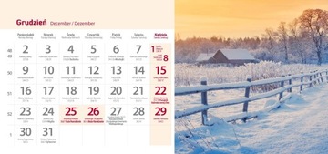 Календарь настольный 2024 месяц стоячий 24х11см ПОЛЬСКИЕ ПЕЙЗАЖИ