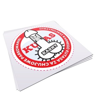 Karna naklejka za złe parkowanie, karny ku*as