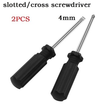 2 sztuki 4mm Mini szczelinowe/śrubokręt krzyżowy