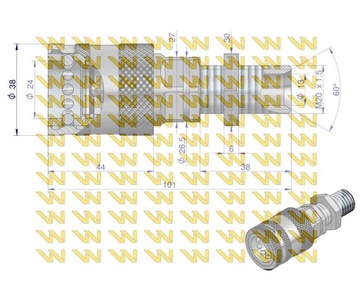 Гидравлический быстроразъемный разъем, муфта M20x1,5, наружная резьба EURO Waryński