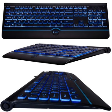 ПРОВОДНАЯ USB-КЛАВИАТУРА СО СВЕТОДИОДНОЙ ПОДСВЕТКОЙ ТИХАЯ ОФИСНАЯ ПЛОСКАЯ ИГРОВАЯ КЛАВИАТУРА