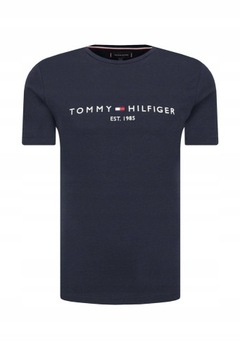 KOSZULKA T-SHIRT MĘSKI GRANATOWA TOMMY HILFIGER EST.1985 ROZMIAR S