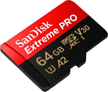 SanDisk Extreme PRO microSD 64ГБ 200Мб/с + адаптер