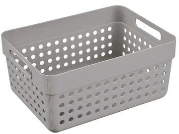Organizer pojemnik koszyczek koszyk 11,5x7,5x15 plastikowy szary 1,25l