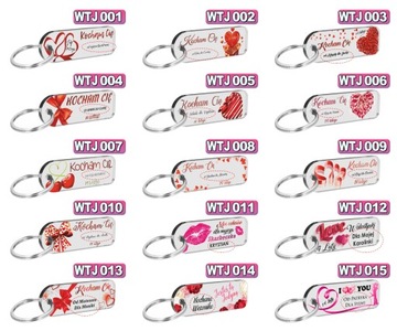 WALENTYNKI NIEGO NIEJ prezent brelok DEDYKACJA