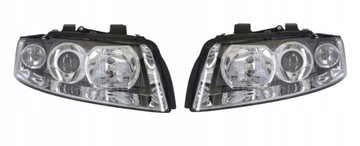 REFLEKTORY GŁÓWNE LAMPY LEWA I PRAWA PRZÓD AUDI A4 B6 2000-2004 HOMOLOGACJA
