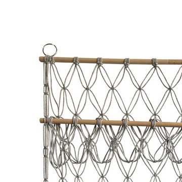 Macrame Mesh Мягкий гамак для хранения мягких игрушек, подвесной органайзер, серый