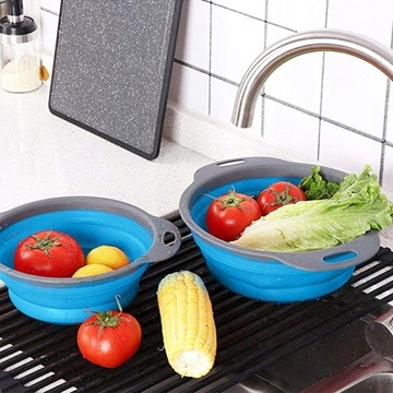 ДУРШЛАДЕР ГИБКИЙ СКЛАДНОЙ СИЛИКОНОВЫЙ КУХОННЫЙ ДРУГЛАС 24 см