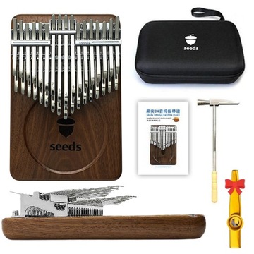 Kalimba SEEDS 34 tony chromatyczna + etui, kazoo !
