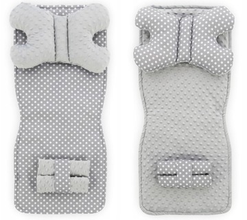 WKŁADKA DO WÓZKA MOTYLEK BIAŁE KROPKI + PASY 4w1