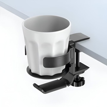 НАСТОЛЬНЫЙ ОРГАНАЙЗЕР ДЛЯ КРУЖКИ КОФЕ НАПИТКИ СУМКА ДЛЯ НАУШНИКОВ ЧЕРНЫЙ