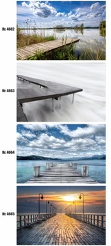 постер пирс, озеро, деревья, остров, 3D, 91x61см