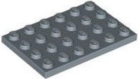 LEGO Sand Blue Plate 4 x 6 3032 1 szt