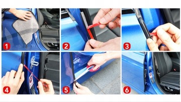 ЛЕНТА ДЛЯ ЗАЩИТЫ КРОМКИ ДВЕРИ АВТОМОБИЛЯ Самоклеящаяся 2 шт.