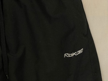 Reebok Spodnie Męskie Dresowe Długie Czarne Logo Unikat Klasyk S M