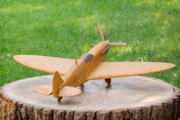 Большая МОДЕЛЬ деревянного истребителя Spitfire