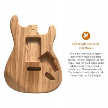 Polished Wood Type Electric Maple Guitar Barrel Bo