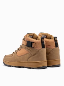 Buty męskie sneakersy za kostkę T317 camel 42