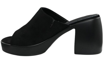 GOODIN GD FL 1632 ТАПОЧКИ ЖЕНСКИЕ НА ПЛАТФОРМЕ ЧЕРНЫЕ ЗАМШЕВЫЕ размер 39