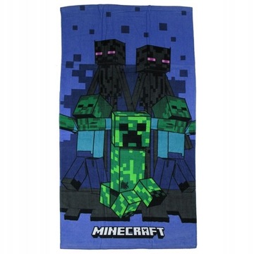 RĘCZNIK KĄPIELOWY PLAŻOWY 70X140cm MINECRAFT CREEPER ENDERMAN ZOMBIE
