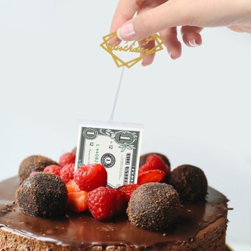 УНИКАЛЬНАЯ КОРОБКА С ВЫДАВАННЫМИ ДЕНЕГАМИ ДЛЯ ПРАЗДНИЧНОГО ТОРТА