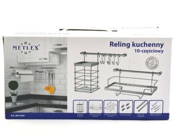 Reling nierdzewny 10 elementów MX-4540